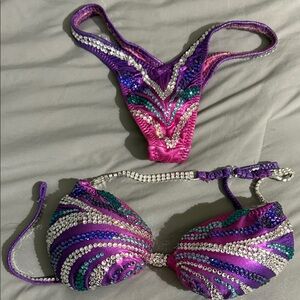 Pink/purple figure suit